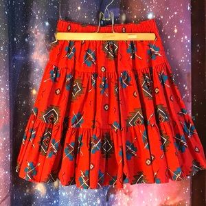 Western Ruffled Skirt EUC